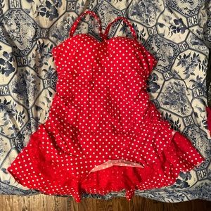 Plus Size Retro One-Piece Swimsuit